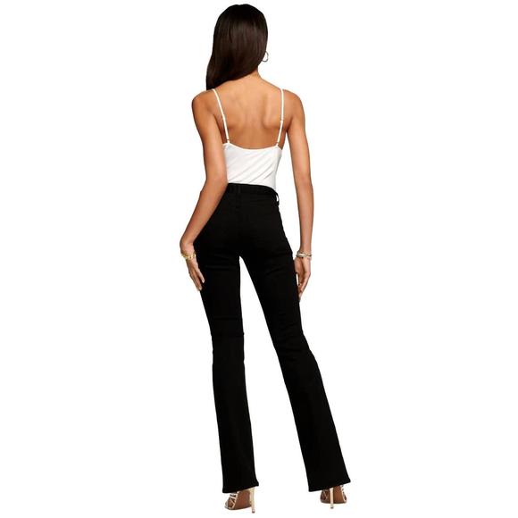 NEW RAMY BROOK helena high-rise flare jeans in black - Picture 2 of 4